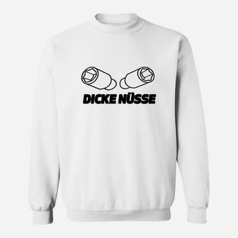 Lustiges Dicke Nüsse Sweatshirt, Schraubenmutter-Design, Herren Humor Tee - Seseable