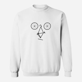 Lustiges Fahrrad Gesicht Sweatshirt - Seseable