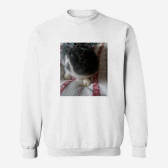 Lustiges Meerschweinchen-Design Sweatshirt in Weiß, Tiermotiv Tee - Seseable