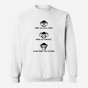 Lustiges Panda Sweatshirt Wenn ich dich sehe... dann könnt‘ ich kotzen - Seseable