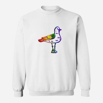 Lustiges Skateboard-Taube Sweatshirt, Grafik Tee für Skater - Seseable