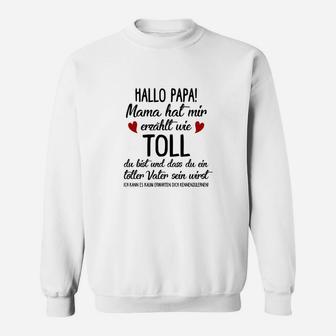 Lustiges Sweatshirt zum Vatertag: Toller Papa in Spe, Witziges Design - Seseable