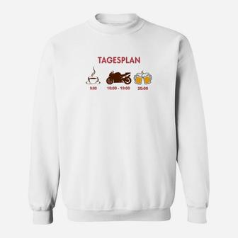 Lustiges Tagesplan Sweatshirt: Essen, Schlafen, Wiederholen - Seseable