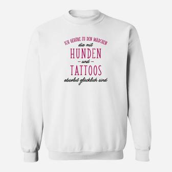 Madchen Sterben Mit Hunden Und Tattoos Sweatshirt - Seseable