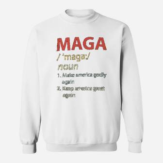 Make America Godly Again Definition Vintage Sweat Shirt - Seseable