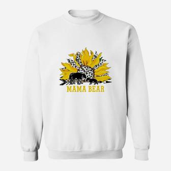 Mama Bear And Sunflower Women Gift, Mother's Day mom gift Sweat Shirt - Seseable