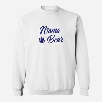 Mama Bear Cute Mothers Day Mom Paw Blue Sweat Shirt - Seseable