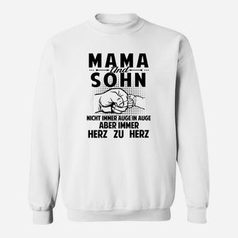 Mama und Sohn Herz zu Herz - Liebevolles Sweatshirt für Mütter - Seseable