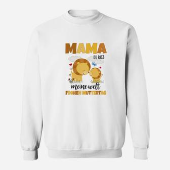 Maman Du Bist Meine Welt Frohen Muttertag Sweatshirt - Seseable