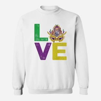 Mardi Gras Fat Tuesday Costume Love Bloodhound Funny Gift For Dog Lovers Sweat Shirt - Seseable