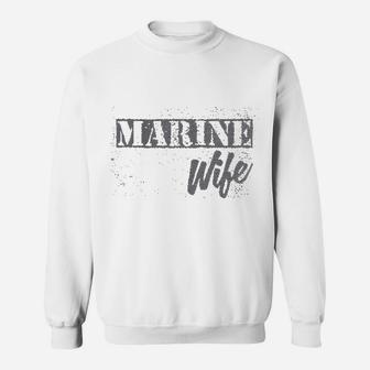 Marine Wife Sweat Shirt - Seseable