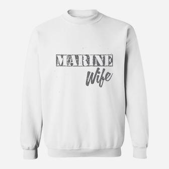 Marine Wife Sweat Shirt - Seseable