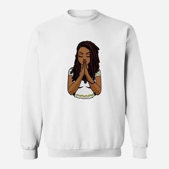 Melanin Poppin Black Girl Magic Plus Size Faith Based Sweatshirt - Seseable