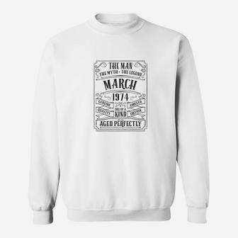 Mens 45th Birthday March Dad Men Gifts 45 Year Old Father Sweat Shirt - Seseable