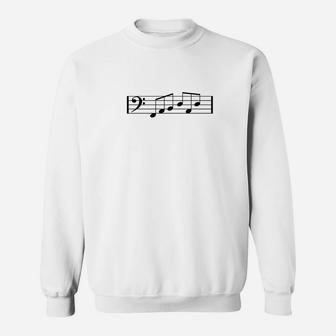 Mens Bass Clef Fab Dad Music Notes Fabulous Fathers Day Sweat Shirt - Seseable