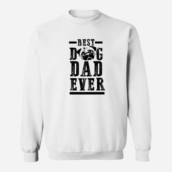 Mens Best Dog Dad Ever Funny Fathers Day Gift For Men Premium Sweat Shirt - Seseable