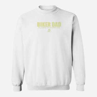 Mens Biker Dad Shirt Cool Cyclist Funny Biking Fathers Day Gift Sweat Shirt - Seseable