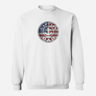 Mens Captain Dad Gift Father Dad Premium Sweat Shirt - Seseable