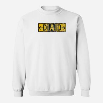 Mens Dad Airport Taxiway Sign Pilot Fathers Day 2019 Vintage Premium Sweat Shirt - Seseable