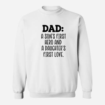 Mens Dad Definition Fathers Day Gift Son And Daughter Quote Premium Sweat Shirt - Seseable