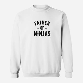 Mens Father Of Ninjas Martial Arts Dad Premium Sweat Shirt - Seseable