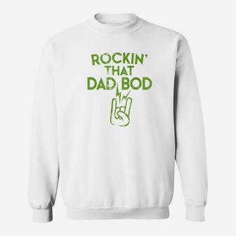 Mens Fathers Day Dad Bod Design Fat Fit Daddy Gift Premium Sweat Shirt - Seseable