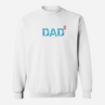 Mens Fathers Day Gift Dad Squared 2 Father Of Two Funny Twins Premium Sweat Shirt - Seseable