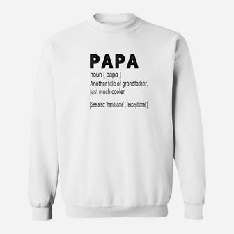 Mens Grandpa Gift Papa Definition For Grandfather Men Sweat Shirt - Seseable