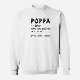 Mens Grandpa Gift Poppa Definition For Grandfather Men Sweat Shirt - Seseable