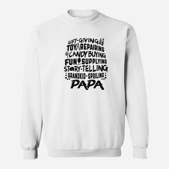 Mens Grandpa Gift Proud Papa Giving Grandkid Spoiling Grandpa Ts Sweat Shirt - Seseable