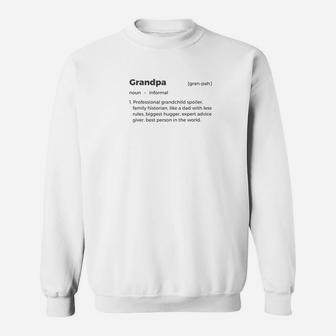 Mens Grandpa Noun Dictionary Word Fathers Day Grandad Premium Sweat Shirt - Seseable