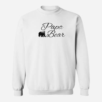 Mens Papa Bear Fathers Day Brown Bear Premium Sweat Shirt - Seseable