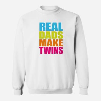 Mens Real Dads Make Twins Fathers Day Twin Children Premium Sweat Shirt - Seseable