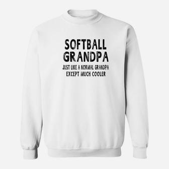 Mens Softball Grandpa Fathers Day Gifts Grandpa Mens Sweat Shirt - Seseable