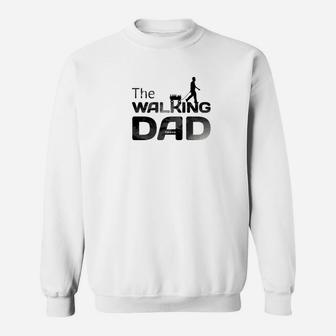 Mens The Walking Dad Present For Dad Father Premium Sweat Shirt - Seseable
