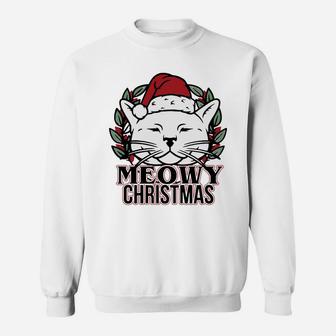 Meowy Christmas Cat Sweat Shirt - Seseable
