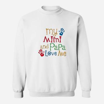 Mimi And Papa Love Me Baby, best christmas gifts for dad Sweat Shirt - Seseable