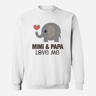 Mimi And Papa Love Me Elephant, best christmas gifts for dad Sweat Shirt - Seseable