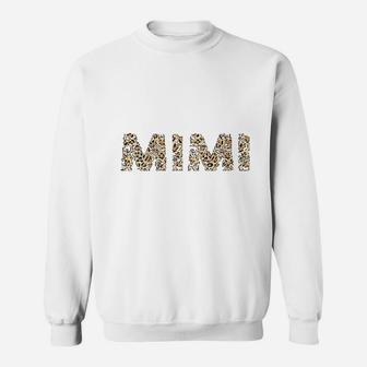 Mimi Leopard For Women Grandma Mothers Day Gifts Sweat Shirt - Seseable