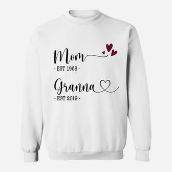 Mom Est Granna Est Sweat Shirt - Seseable