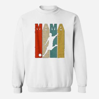 Mom Vintage Gift Soccer Boy Mama Sweat Shirt - Seseable
