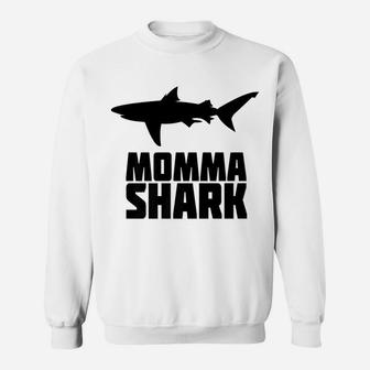 Momma Shark Matching Family Tribe Mom Mama Sweat Shirt - Seseable