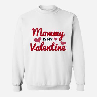 Mommy Is My Valentine Cute Cupid Toddler Boy Valentine's Day Pullover Sweat Shirt - Seseable