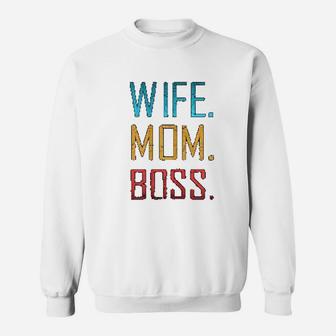 Mothers Day Wife Boss Mom Lady Sweat Shirt - Seseable