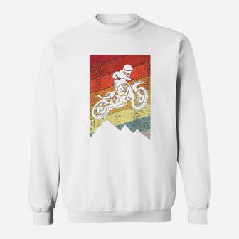 Motocross Bike Vintage Dirtbike Gift Racing Retro Dirt Bike Sweat Shirt - Seseable