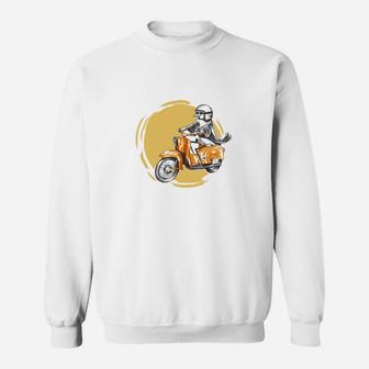 Motorrad Vintage Sweatshirt für Herren, Retro Motorradfahrer Tee - Seseable