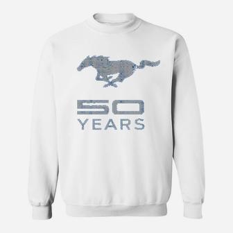 Mustang 50 Years Pony Military Sweat Shirt - Seseable