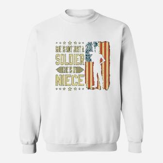 My Niece Is A Soldier Hero Proud Army Aunt Sweat Shirt - Seseable