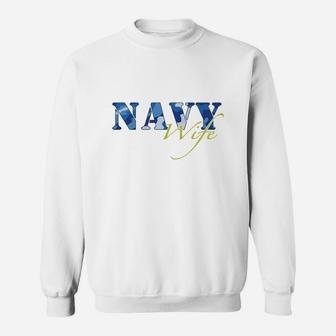 Navy Wife Womens s Sweat Shirt - Seseable