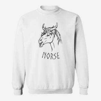 Norse Norwegian Horse Pun Dad Joke Viking Sweatshirt - Seseable